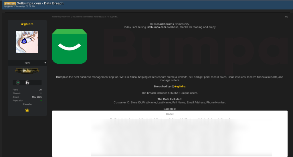 Alleged Data Breach Hits Bumpa, Exposing Over 526K User Records